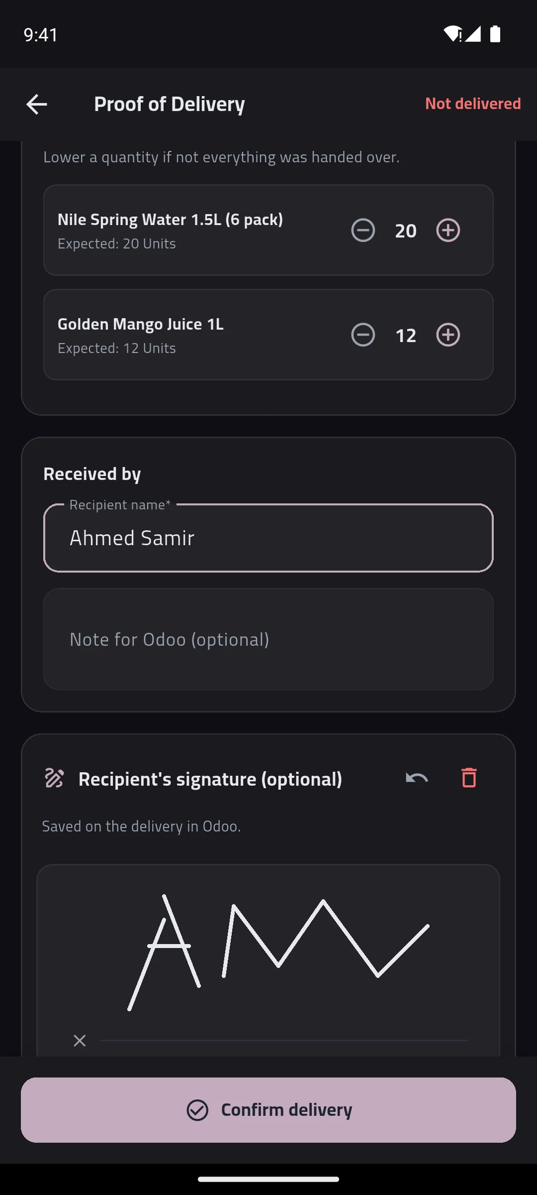 Frontend View