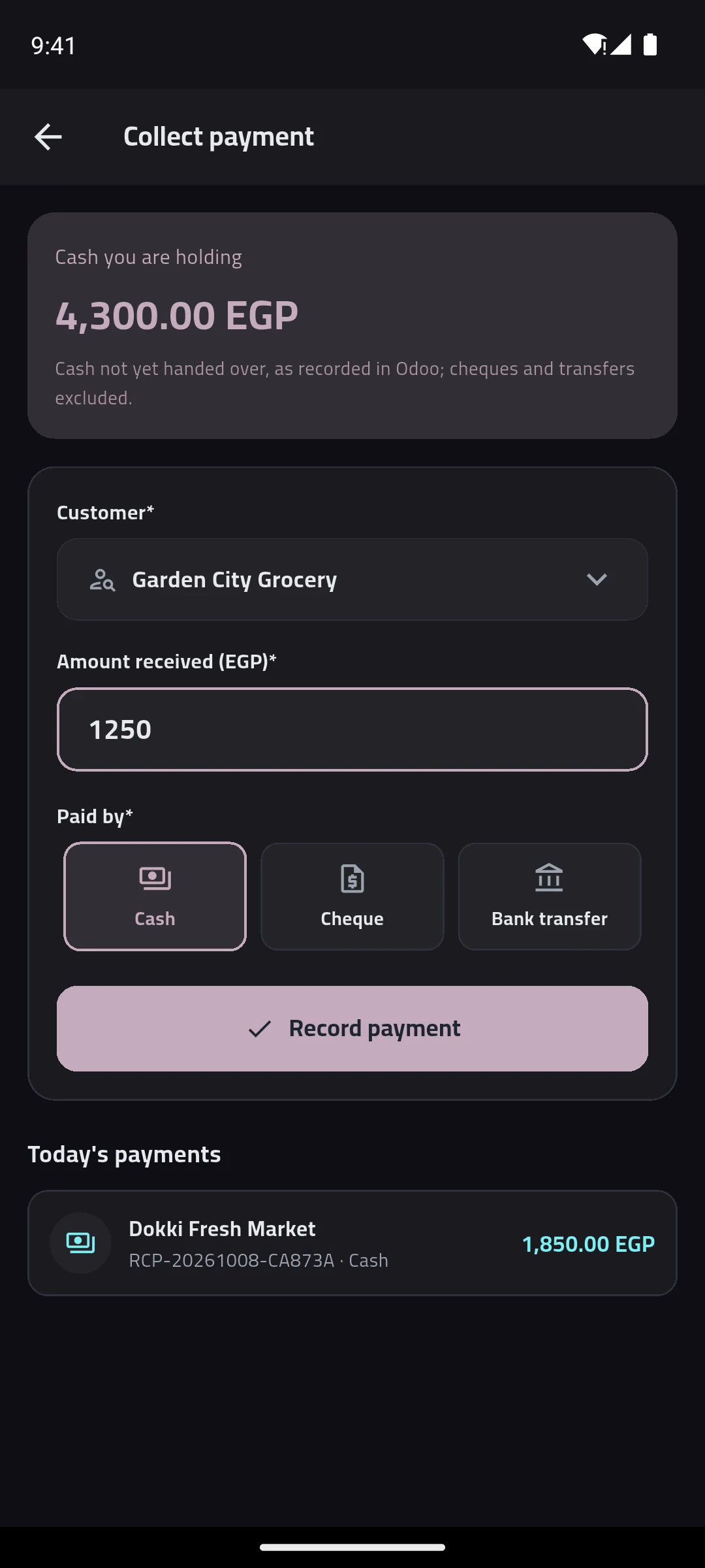 Frontend View