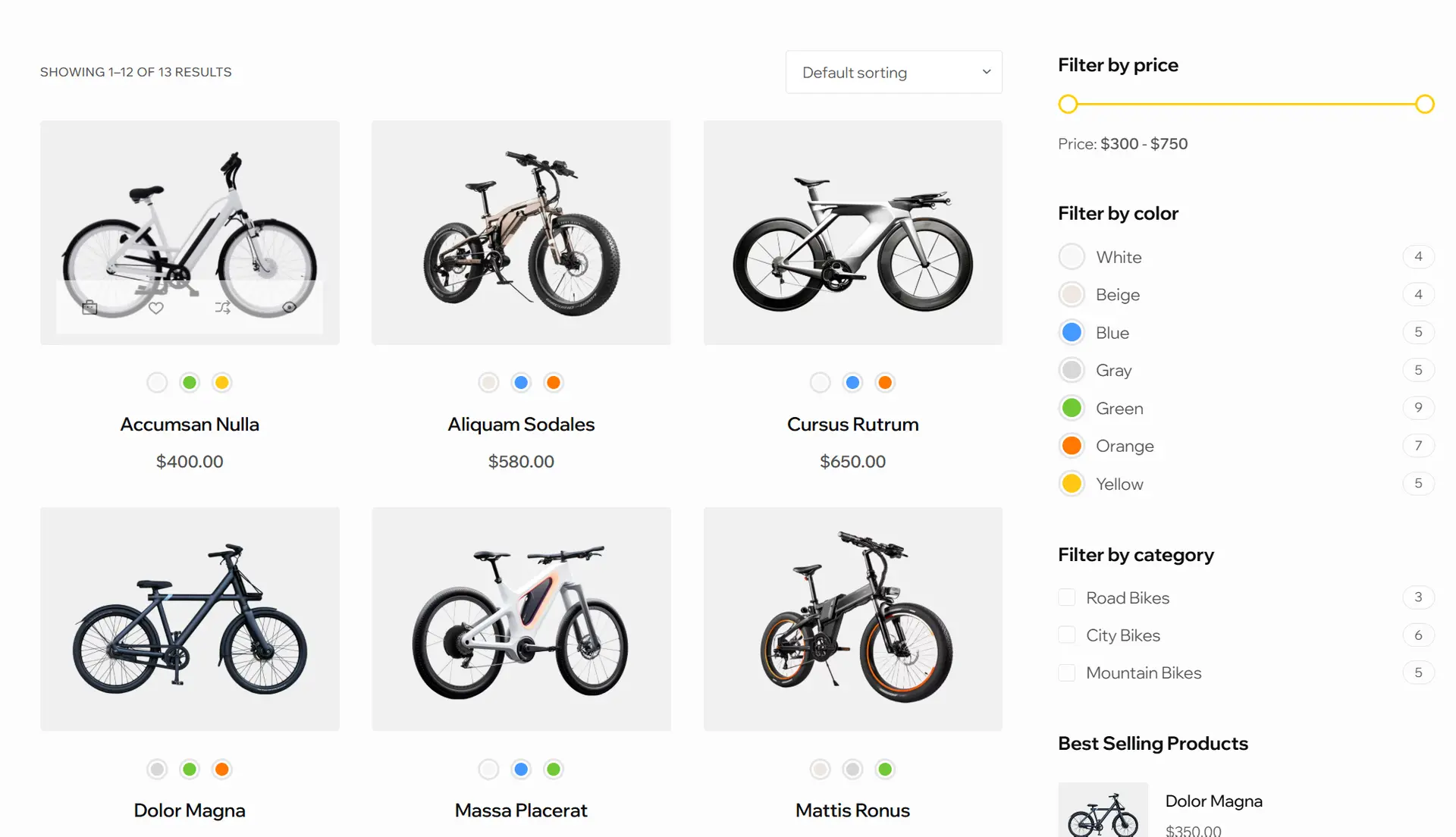 E-Bike Store Screenshot