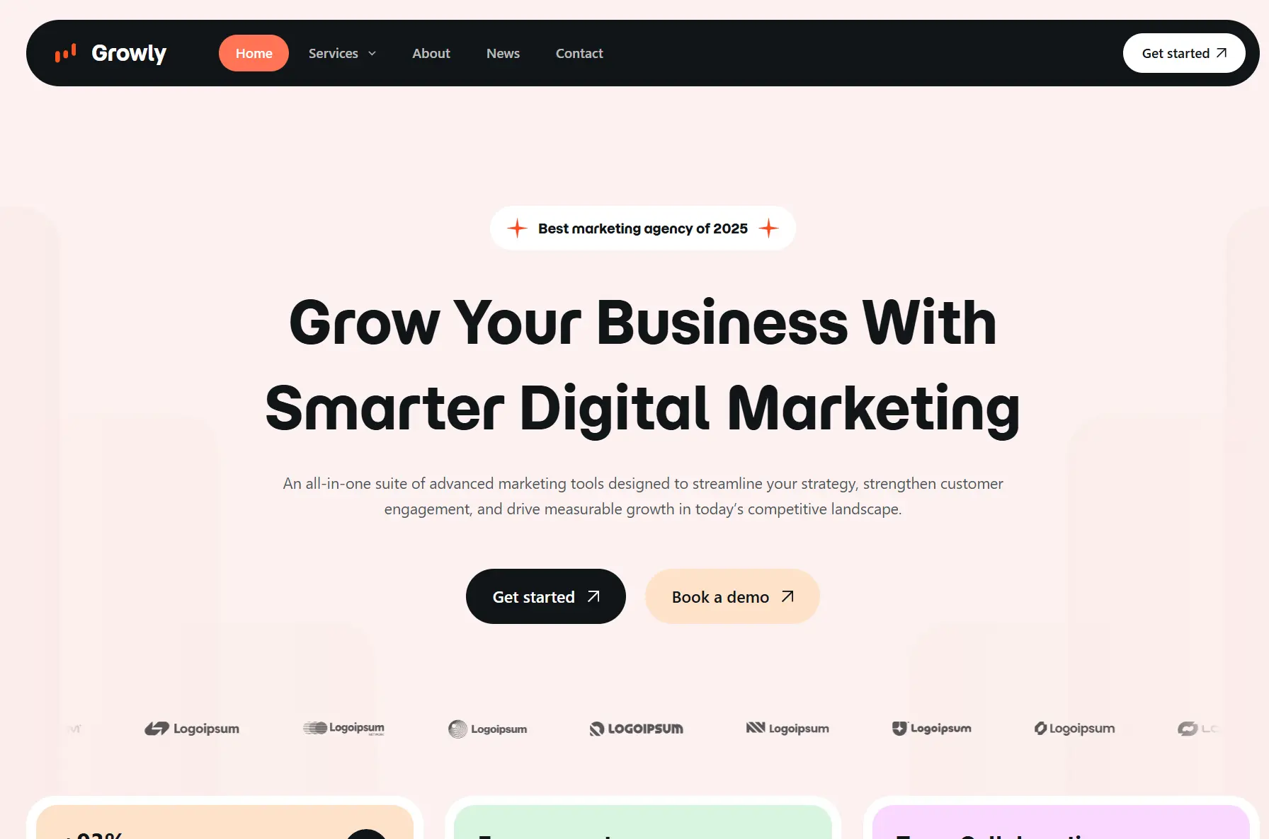 Growly Marketing Screenshot
