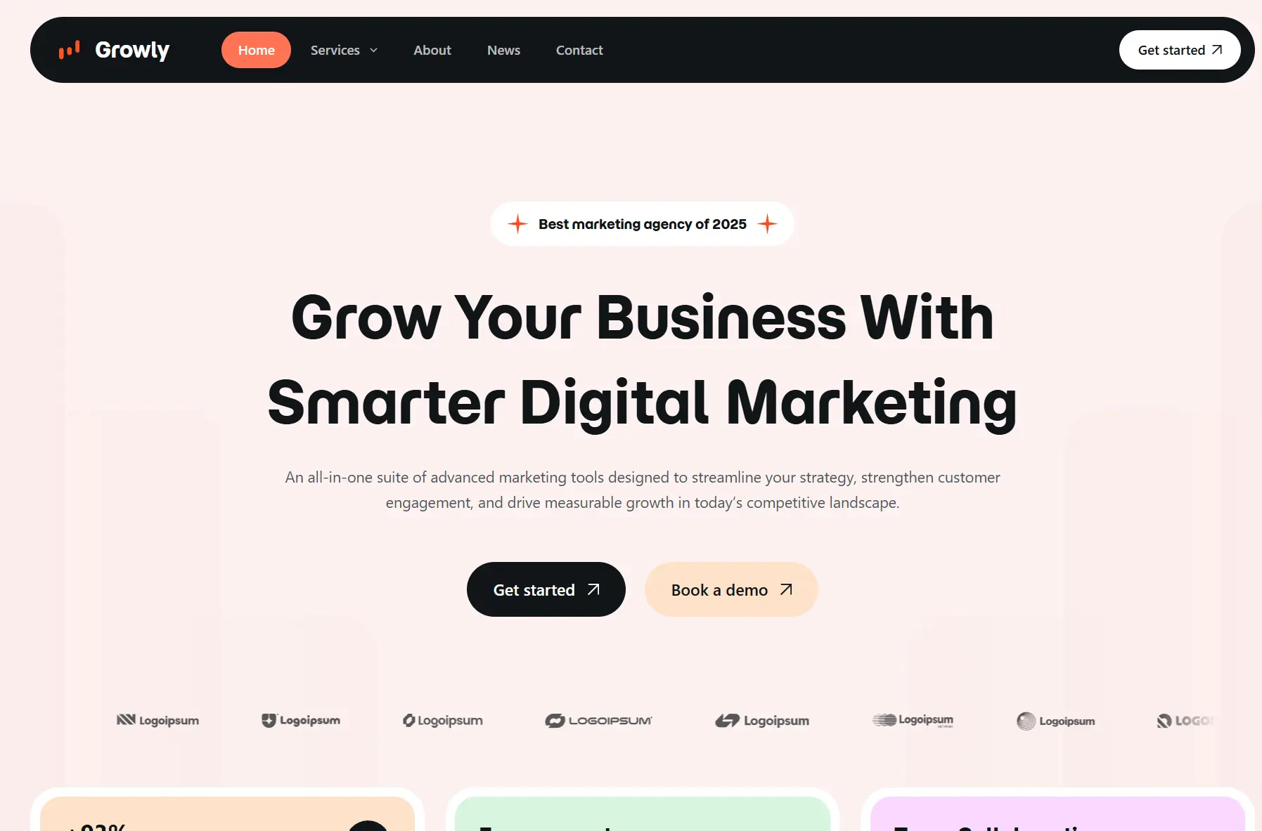 Growly Marketing Screenshot