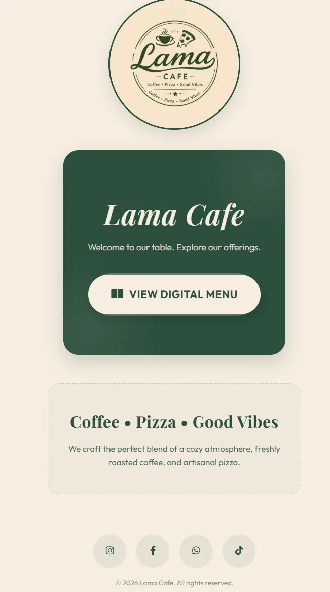 Lama Cafe Screenshot