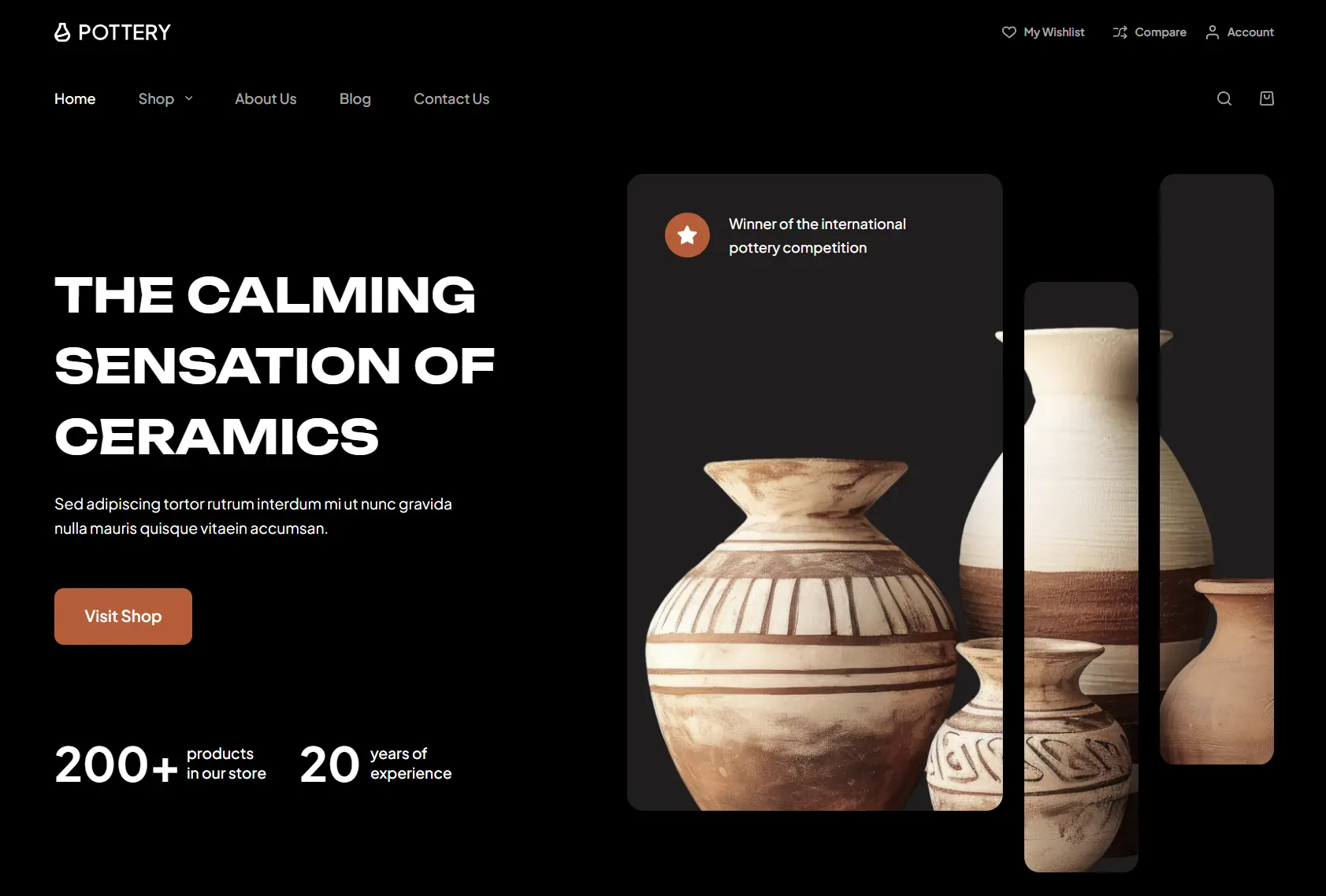 Pottery Storefront Screenshot