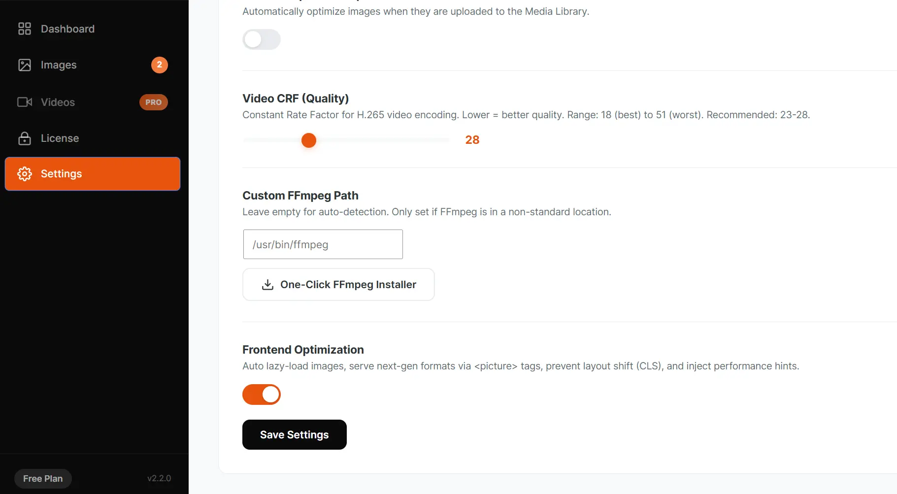 Media Optimizer & AVIF Compressor Screenshot