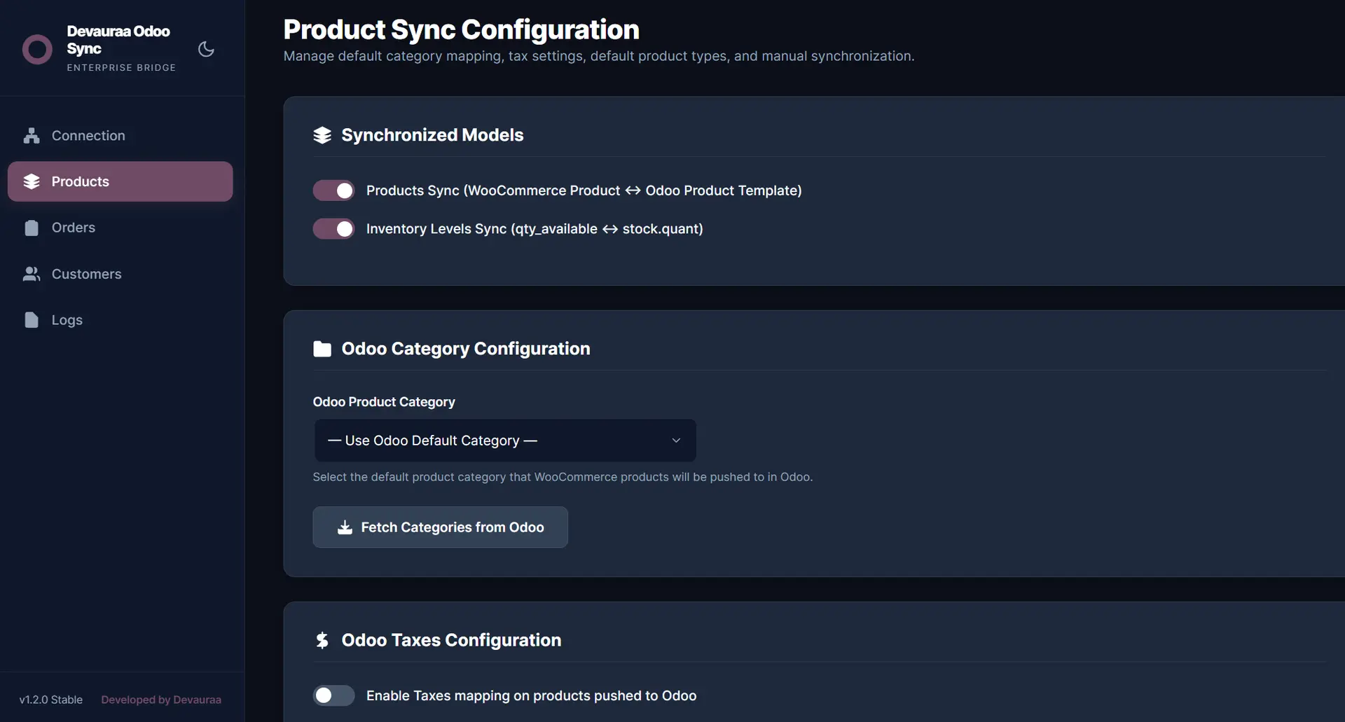 ERP Inventory & WooCommerce Sync Screenshot