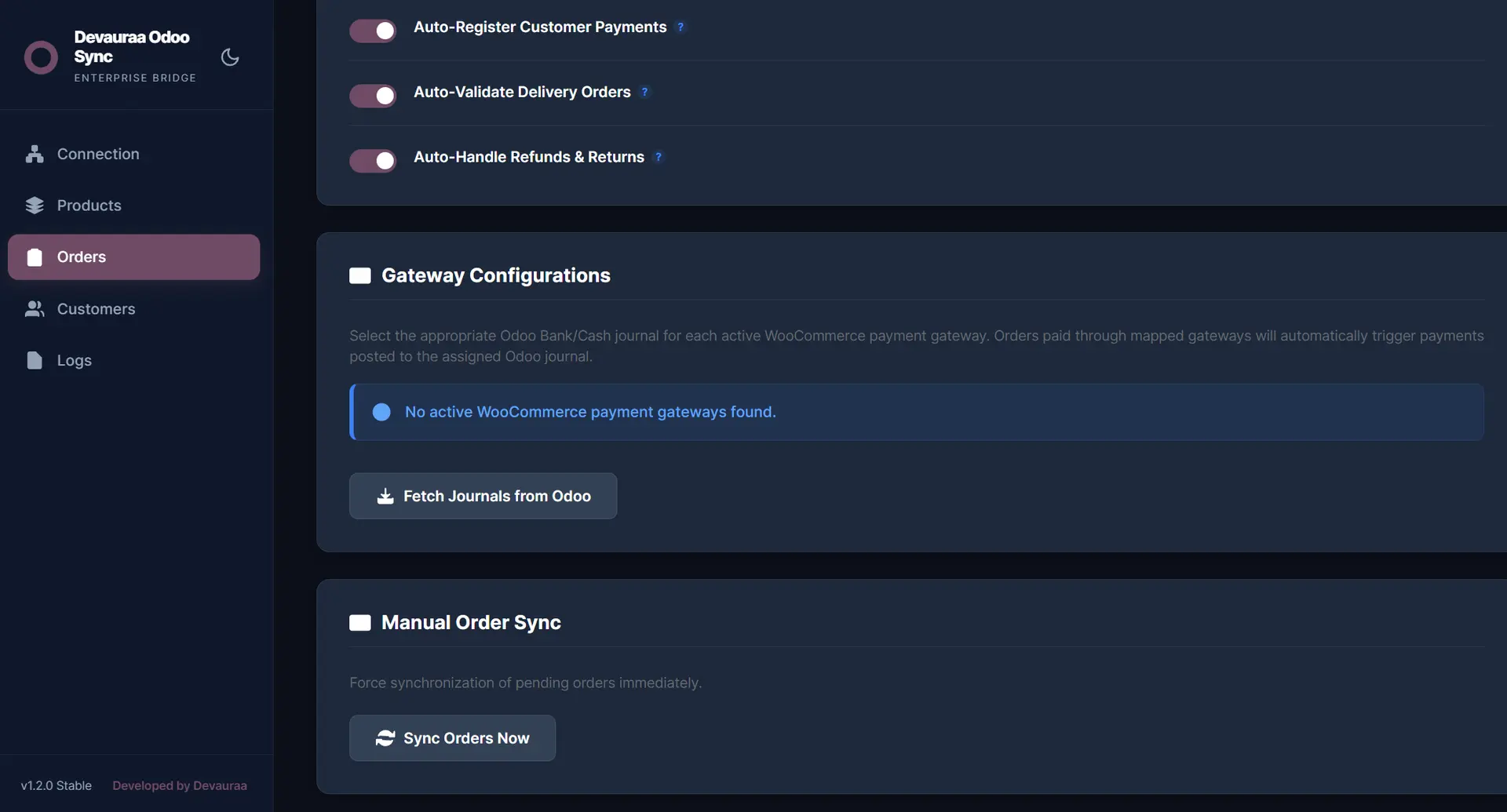 ERP Inventory & WooCommerce Sync Screenshot