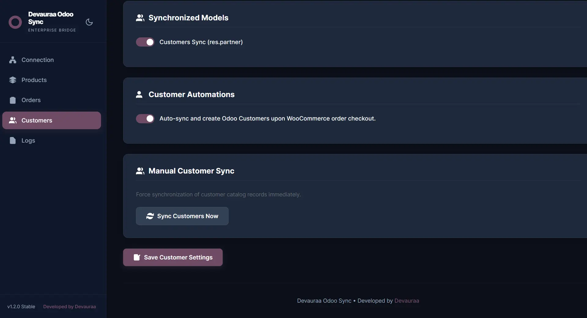 ERP Inventory & WooCommerce Sync Screenshot